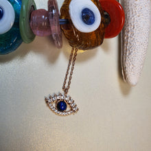 Load image into Gallery viewer, Icon Evil Eye Necklace, Sterling Silver

