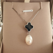 Load image into Gallery viewer, Freshwater Pearl &amp; Agate Necklace, Sterling Silver
