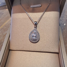 Load image into Gallery viewer, Tear-drop Pendant &amp; Chain, Sterling Silver
