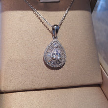 Load image into Gallery viewer, Tear-drop Pendant &amp; Chain, Sterling Silver
