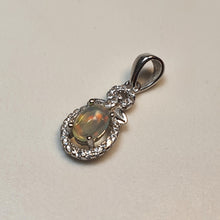 Load image into Gallery viewer, Natural Opal Gemstones Pendant, Sterling Silver
