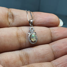 Load image into Gallery viewer, Natural Opal Gemstones Pendant, Sterling Silver
