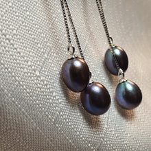 Load image into Gallery viewer, Black Freshwater Pearl, Sterling Silver
