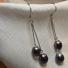 Load image into Gallery viewer, Black Freshwater Pearl, Sterling Silver
