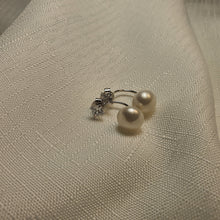 Load image into Gallery viewer, Freshwater Pearl Modern Design Earrings, Sterling Silver
