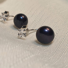 Load image into Gallery viewer, Freshwater Pearl Modern Design Earrings, Sterling Silver
