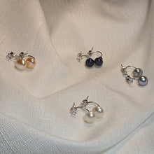 Load image into Gallery viewer, Freshwater Pearl Modern Design Earrings, Sterling Silver

