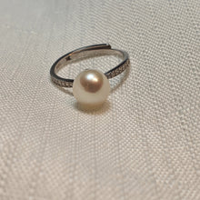 Load image into Gallery viewer, Round Freshwater Pearl Ring, Sterling Silver
