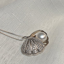 Load image into Gallery viewer, Seashell &amp; Freshwater Pearl Pendant, Sterling Silver
