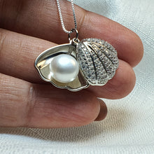 Load image into Gallery viewer, Seashell &amp; Freshwater Pearl Pendant, Sterling Silver
