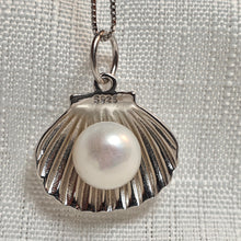 Load image into Gallery viewer, Freshwater Pearl Shell Necklace, Sterling Silver
