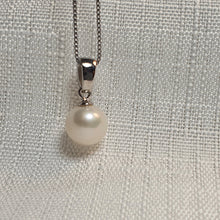 Load image into Gallery viewer, Round Freshwater Pearl Necklace, Sterling Silver
