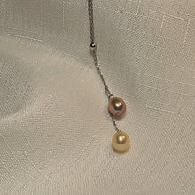 Load image into Gallery viewer, Muticoloured Freshwater Pearl Necklace, Sterling Silver
