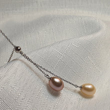 Load image into Gallery viewer, Muticoloured Freshwater Pearl Necklace, Sterling Silver
