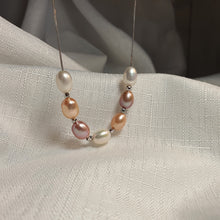 Load image into Gallery viewer, Multicoloured Freshwater Pearl Necklace, Sterling Silver
