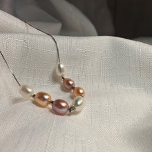 Load image into Gallery viewer, Multicoloured Freshwater Pearl Necklace, Sterling Silver
