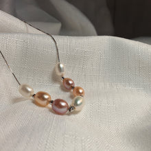 Load image into Gallery viewer, Multicoloured Freshwater Pearl Necklace, Sterling Silver
