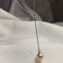 Load image into Gallery viewer, Cultured Freshwater Pearl Slider Necklace , Sterling Silver jewellery
