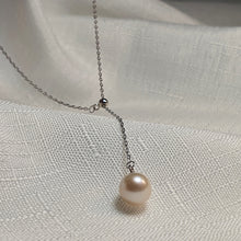 Load image into Gallery viewer, Cultured Freshwater Pearl Slider Necklace , Sterling Silver jewellery
