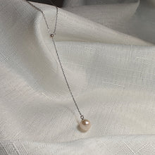 Load image into Gallery viewer, Cultured Freshwater Pearl Slider Necklace , Sterling Silver jewellery
