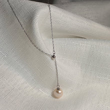 Load image into Gallery viewer, Cultured Freshwater Pearl Slider Necklace , Sterling Silver jewellery
