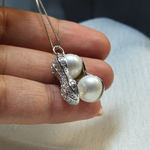 Load image into Gallery viewer, Peanut Freshwater Pearl Necklace, Sterling Silver
