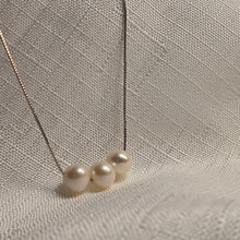 Load image into Gallery viewer, Triple Freshwater Pearls Necklace, Sterling Silver
