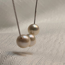 Load image into Gallery viewer, Triple Freshwater Pearls Necklace, Sterling Silver

