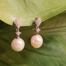 Load image into Gallery viewer, Edison Pearl Earrings, Sterling Silver
