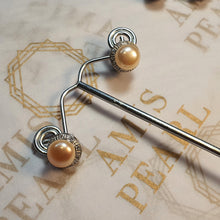 Load image into Gallery viewer, Large Freshwater Pearl Sparkling Earrings, Sterling Silver
