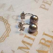 Load image into Gallery viewer, Freshwater Pearl Modern Design Earrings, Sterling Silver
