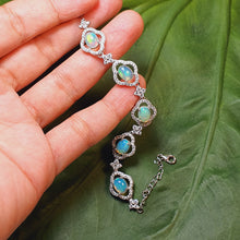 Load image into Gallery viewer, Natural Opal Bracelet, Sterling Silver
