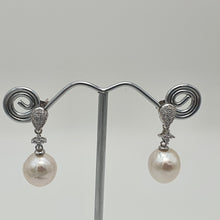 Load image into Gallery viewer, Edison Pearl Earrings, Sterling Silver
