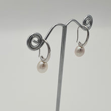 Load image into Gallery viewer, Freshwater Drop Pearl Earrings, Sterling Silver
