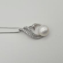 Load image into Gallery viewer, Swan &amp; Freshwater Pearl Necklace, Sterling Silver
