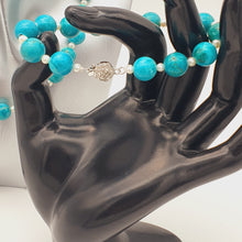 Load image into Gallery viewer, Large Turquoise &amp; Pearl Strand Set, Sterling Silver
