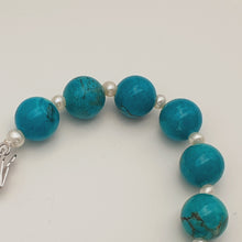 Load image into Gallery viewer, Large Turquoise &amp; Pearl Strand Set, Sterling Silver
