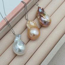 Load image into Gallery viewer, XLarge Baroque Pearl Necklace, Sterling Silver
