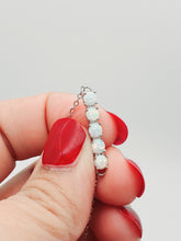 Load image into Gallery viewer, Created White Opal Bracelet, Sterling Silver
