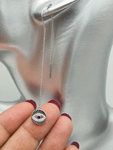 Load image into Gallery viewer, Evil Eye _ Nazar Earrings, Sterling Silver

