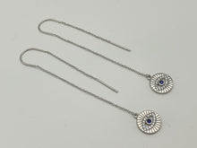 Load image into Gallery viewer, Evil Eye _ Nazar Earrings, Sterling Silver
