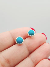 Load image into Gallery viewer, Turquoise Stud Earring, Sterling Silver
