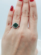 Load image into Gallery viewer, Natural Gemstone Clover Ring, Sterling Silver
