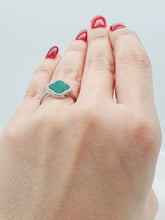 Load image into Gallery viewer, Natural Gemstone Clover Ring, Sterling Silver
