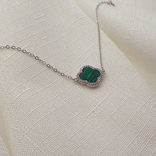 Load image into Gallery viewer, Natural Gemstone Clover Bracelet, Sterling Silver
