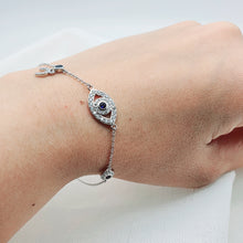 Load image into Gallery viewer, Evil Eye &amp; Horseshoe Bracelet, Sterling Silver
