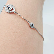 Load image into Gallery viewer, Evil Eye &amp; Horseshoe Bracelet, Sterling Silver
