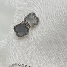 Load image into Gallery viewer, Mother of Pearl 4 Leaf Clover Set, Sterling Silver
