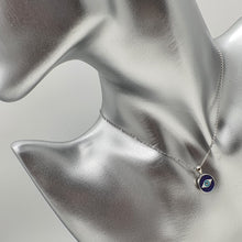 Load image into Gallery viewer, Evil Eye Enamel Round Necklace, Sterling Silver
