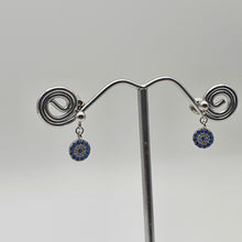 Load image into Gallery viewer, Small Evil Eye Stud Earrings, Sterling Silver
